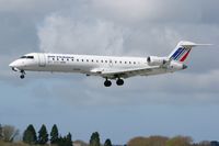 F-GRZC @ LFRB - Canadair Regional Jet CRJ-702, On final Rwy 25L, Brest-Bretagne Airport (LFRB-BES) - by Yves-Q