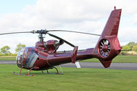 G-LOYD @ EGBR - Aerospatiale SA.341G Gazelle at The Real Aeroplane Club's Helicopter Fly-In, Breighton Airfield, September 2013. - by Malcolm Clarke