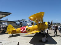 N555BF @ CMA - 1941 Boeing Stearman A75N1 as Navy N2S-4, Continental W670-6 220 Hp radial - by Doug Robertson