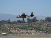 N30801 @ CMA - 1944 North American TB-25N MITCHELL 'Executive Sweet', two Wright Cyclone R-2600s 1,700 Hp each, on final for extended threshold Rwy 26 - by Doug Robertson