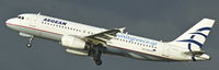 SX-DGC @ EDDL - Aegean Airlines (visitgreece.gr sticker), is here climbing out at Düsseldorf Int´l(EDDL) - by A. Gendorf