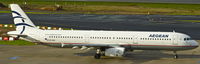 SX-DGA @ EDDL - Aegean Airlines, is here taxiing to RWY 23L at Düsseldorf It´l(EDDL) - by A. Gendorf