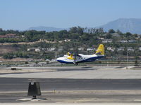 N44HQ @ CMA - 1950 Grumman HU-16B ALBATROSS 'Row 44', two Wright R-1820-76A 1,425 hp each, landing Rwy 26 - by Doug Robertson