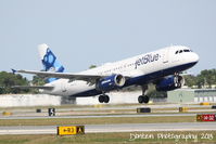 N510JB @ KSRQ - JetBlue Flight 164 (N510JB) Out of the Blue departs Sarasota-Bradenton International Airport enroute to John F Kennedy International Airport - by Donten Photography
