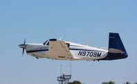N9709M @ KOSH - Mooney M20F - by Mark Pasqualino