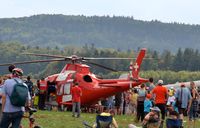 HB-ZRT @ LSZF - Swiss Air Ambulance Agusta AW109SP helicopter  airfield during air-show at Birrfeld airfield in Switzerland - by miro susta