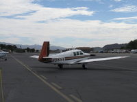 N9165V @ SZP - 1969 Mooney M20F EXECUTIVE, Lycoming IO-360-A1A 200 Hp, taxi turn - by Doug Robertson