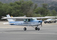 N704JH @ SZP - 1976 Cessna 150M, Continental O-200 100 Hp, landing roll Rwy 22 - by Doug Robertson