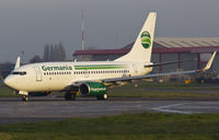 D-ABLB @ EGSH - Taxiing for departure in the low winter sun after spray into Germania C/S...