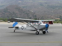 N1052E @ SZP - 1946 Aeronca 7AC CHAMPION conversion to 7CCM/L-16B, Continental C-90-8F 90 Hp, spotting the aircraft - by Doug Robertson