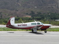N4786H @ SZP - 1979 Mooney M20J 201, Lycoming IO-360 A&C 200 Hp, stunning refinish, landing roll Rwy 22 - by Doug Robertson