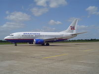 LN-BRM @ EHGG - Braathens at Groningen airport