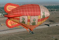 N555JT - N555JT airship Yellowstone flies at the Balloon Fiesta in Albuquerque, New Mexico, circa late 1970's. - by usahotair