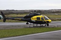 G-NTWK @ EGFH - PDG helicopters, Ecureuil 2, callsign Osprey63 operated by Network Rail arrived at EGFH at 1251 from EGFF. - by Derek Flewin