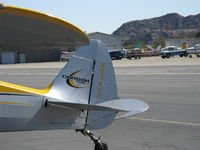 N544CP @ SZP - 2012 Cubcrafters CC11-160 CARBON CUB SS LSA, Lycoming O-360-based CC340 with O-320 cylinders rated at 180 Hp for 5 minutes, 80 Hp cruise, STOL bird, logo - by Doug Robertson