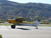 N544CP @ SZP - 2012 Cubcrafters CC11-160 CARBON CUB SS LSA STOL, Lycoming O-360-based CC340 with O-320 cylinders rated for 180 Hp for 5 minutes, 80 Hp cruise, wing Micro vortex generators, tundra tires, Oregon visitor, taxi - by Doug Robertson