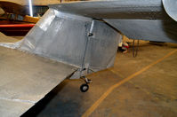 N17638 @ KSSF - Looking underneath of the rear tail surface Aerobat, Texas Air Museum