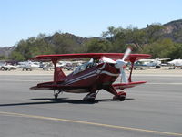 N49BR @ SZP - 1980 Aerotek PITTS S-2A Lycoming AEIO-540 260 Hp, full inverted systems for aerobatics, production aircraft, taxi back after landing 04 - by Doug Robertson