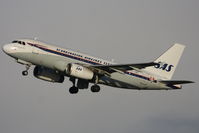 OY-KBO @ EGCC - Scandinavian Airlines retro scheme - by Chris Hall