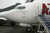 G-TOYH @ EGHH - Close up of the nose, with the name 'Hajiya Aisha Yunusa'. - by Howard J Curtis