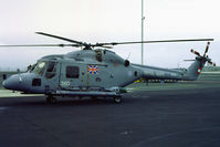 XZ694 @ EGDP - Seen just after arriving back at RNAS Portland after the first gulf war. Displaying two kill markings on the cabin door. (815 Squadron HMS Manchester flight) - by rosedale