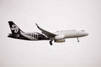ZK-OXC @ NZAA - A squally day in Auckland - but still a lot of cool stuff going down. This is one of NZ's new A320 with the sharklets. - by alronberg