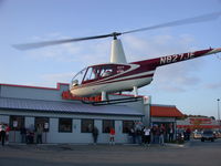 N827JE - R-44 N827JE
Departing Hooter's Restaurant in Rockford, Illinois
pilot: Paul Carner - by John Stephan