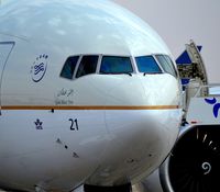 HZ-AK21 @ OERK - One of the new Saudia B777-300 parked at Riyadh airport , - by Odai Ayyad