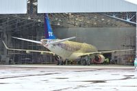 G-CIDI @ EGHH - Being prepared for respray to Arkia livery - by John Coates