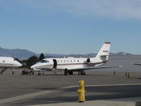 N381QS @ OXR - 2006 Cessna 680 CITATION SOVEREIGN, two P&W(C)PW306C Turbofans with FADEC, flat rated at 5,770 lb st each. Target-type thrust reversers. On Golden West ramp. - by Doug Robertson