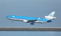 PH-KCE @ SFO - Landing at San Francisco. - by Bill Larkins