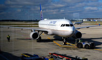 N464UA @ KORD - Pushback ORD - by Ronald Barker