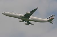 F-GLZS @ LFPG - Airbus A340-313X, Take off Rwy 27L, Roissy Charles De Gaulle Airport (LFPG-CDG) - by Yves-Q