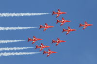 XX219 @ LMML - Red Arrows Hawks over Malta 28Sep13. - by Raymond Zammit