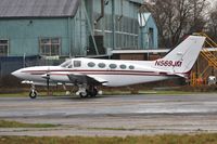 N569JM @ EGHH - Parked in the rain at BHL - by John Coates