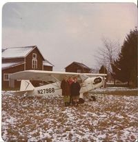 N27968 - This a/c was purchased around 1969 near Union Springs, NY and parked for many years at the Becks Grove Airport near Rome, NY.  I landed for the picture at my Aunt's house (not an airfield) near Verona, NY - by Edward Schlist