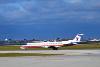 N615AE @ KORD - Landing ORD - by Ronald Barker