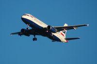 G-EUUM @ EGCC - British Airways Airbus A320-232 on approach to Manchester Airport. - by David Burrell