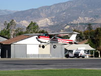 N714HH @ SZP - 1977 Cessna 150M, Continental O-200 100 Hp. takeoff climb Rwy 22, wind shift - by Doug Robertson