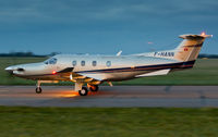 F-HANN @ EGSH - Taxiing to the SaxonAir ramp after the sun had set......