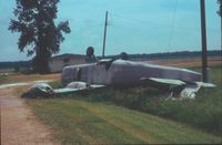 N77770 @ PTN - Wreck of the only four-engined aircraft ever built in Louisiana: the Monsted-Vincent MV-1 Starflight.The aircraft was blown over by hurricane Andrew in August 1992 and was badly damaged. The Wedell-Williams museum (where it was on display) was closed afte - by Han de Ridder