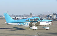 N294BJ @ CCR - Visitor again in the early morning sunshine. - by Bill Larkins