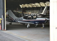 G-CGZI @ EGTF - Socata TB21 Trinidad GT Turbo at Fairoaks. Ex N121TR - by moxy