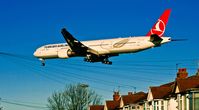 VT-JEP @ EGLL - Turkish Airlines, (VT-JEP) Boeing 777-300ER, c/n VT-JEP, on approach to land on 27L Heathrow. © PhilRHamar - by Phil R Hamar