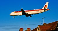EC-JNI @ LHR - Iberia Airlines, (EC-JNI) 2004 Airbus A321-211, c/n 2270, on approach to land on 27L Heathrow. © PhilRHamar