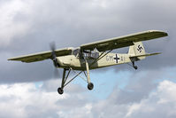 G-STCH @ X1WP - Fieseler Fi-156A-1 Storch at The De Havilland Moth Club's 28th International Moth Rally at Woburn Abbey. August 2013. - by Malcolm Clarke