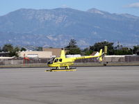 N442EK @ OXR - 2002 Robinson R44 CLIPPER, Lycoming O-540-F1B5 260 Hp derated to 225 Hp for 5 minutes, 205 Hp continuous, pop-out floats, of Channel Islands Helicopter Tours based OXR, just landed on mobile platform after scenic tour - by Doug Robertson