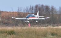 G-RONS @ EGFH - Robin Regent arriving Runway 22. - by Roger Winser