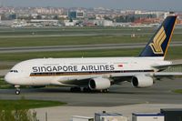 9V-SKQ @ LFBO - Airbus A380-841, Taxiing to holding point Rwy 14R, Delivery day, Toulouse-Blagnac Airport (LFBO-TLS) - by Yves-Q