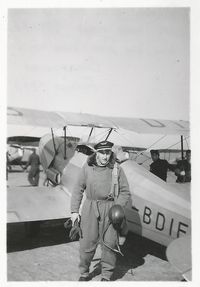 F-BDIF - Pilot Officer Jean Yves RICHARD jumps out of his Stampe F-BDIF at Carcassonne Air Base, France, in February 1953. - by JYR and friend